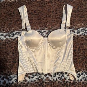 POSTER GIRL Cream Satin Bustier